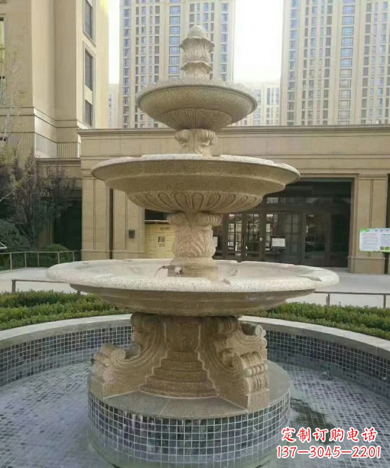 南阳小区喷泉石雕 (2)