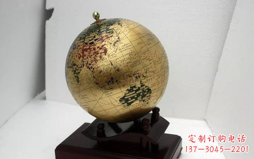 南阳校园不锈钢地球仪雕塑 (3)