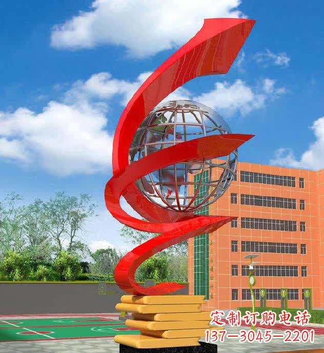 南阳校园不锈钢书籍标志雕塑