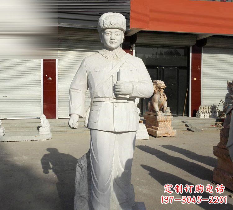 南阳校园大理石立式雷锋雕塑