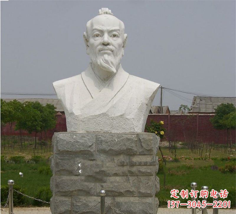 南阳校园大理石张衡雕塑