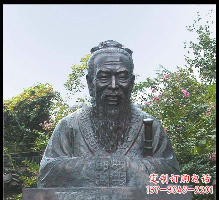 南阳校园大型孔子头像铜雕