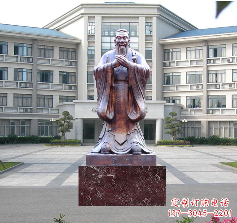 南阳校园雕塑孔子 (2)