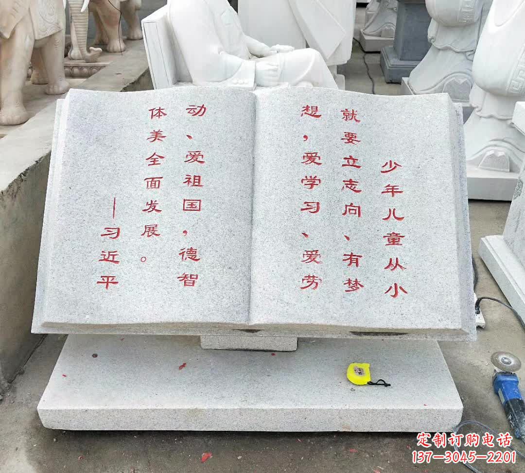 南阳校园广场书籍石雕