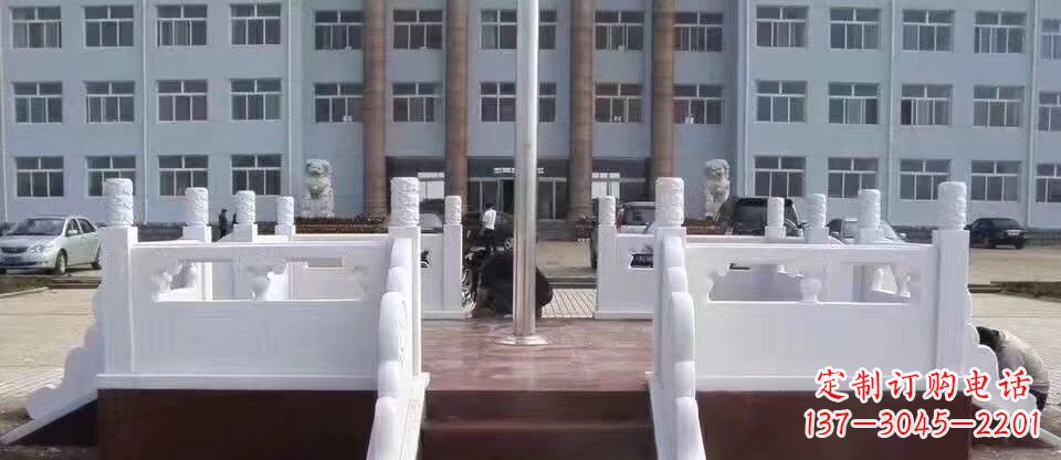 南阳校园汉白玉升旗台石雕
