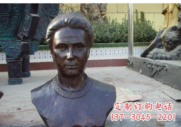 南阳校园居里夫头像铜雕