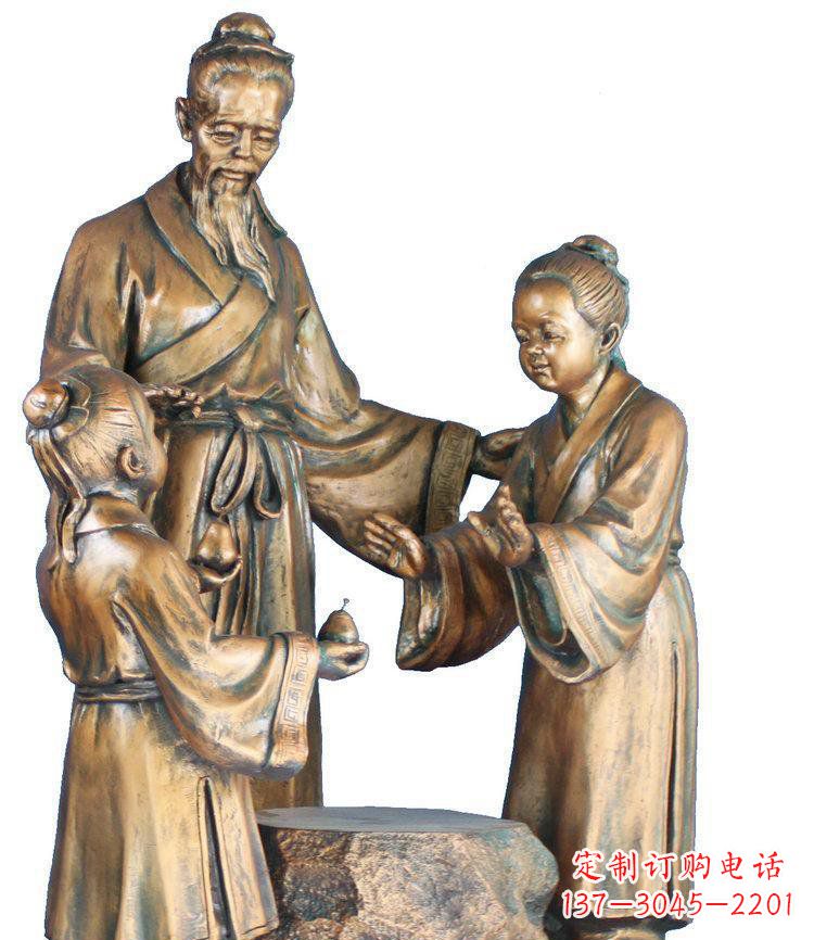 南阳校园孔融让梨景观铜雕