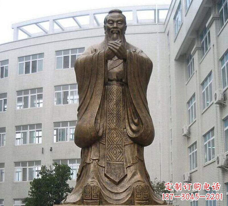 南阳校园孔子铜雕222