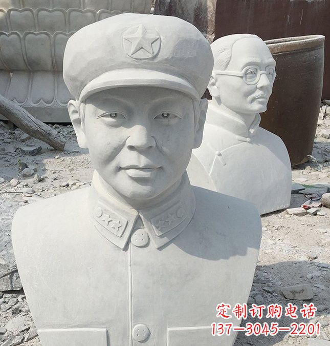 南阳校园雷锋头像石雕