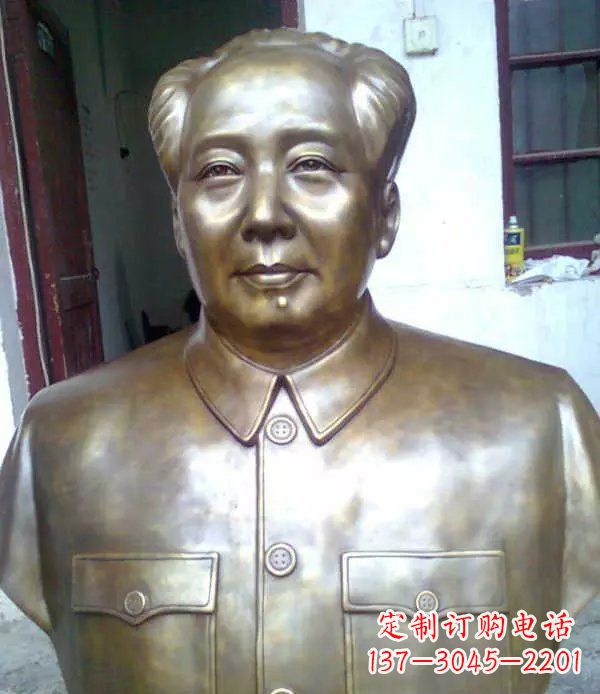 南阳校园毛主席胸像伟人铜雕