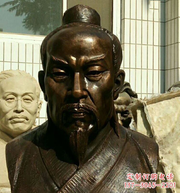 南阳校园孟子胸像铜雕