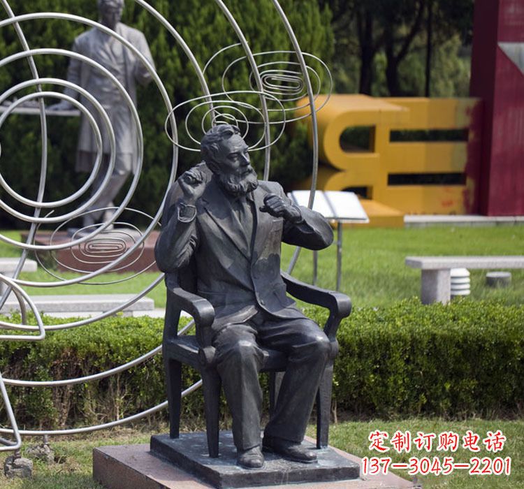 南阳校园名人诺贝尔铜雕