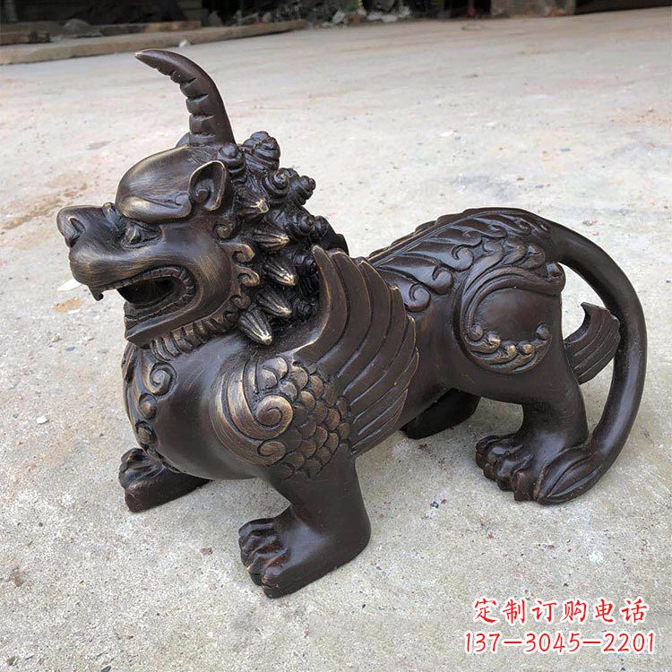 南阳獬豸纯铜铸造雕塑