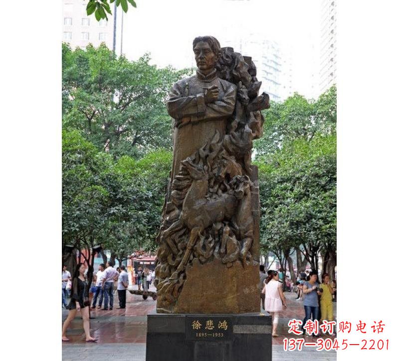 南阳徐悲鸿铜雕