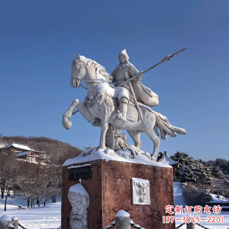 南阳薛仁贵骑马雕像-中国历史名人唐朝名将景区景观雕塑