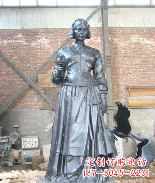 南阳医院校园西方名人南丁格尔铜雕