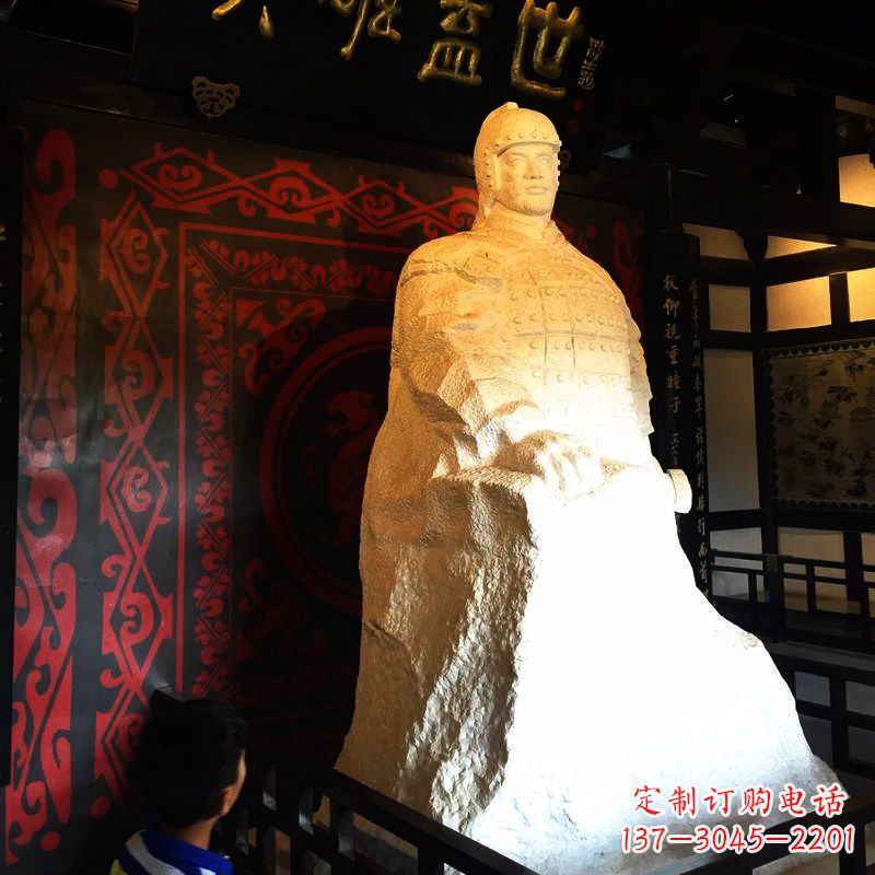南阳英雄盖世楚霸王石雕像
