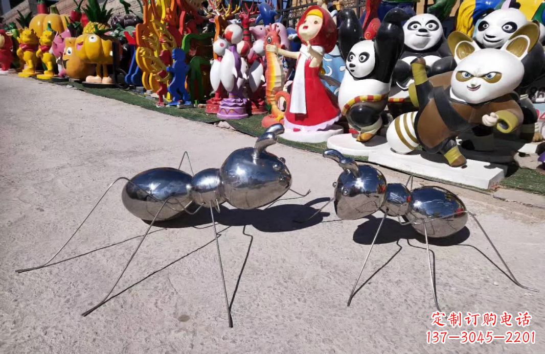 南阳园林不锈钢仿真蚂蚁雕塑