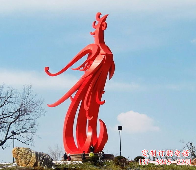 南阳园林不锈钢凤凰雕塑