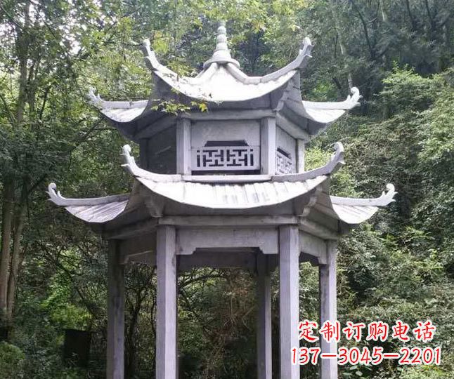 南阳园林仿古石凉亭景观石雕 (3)