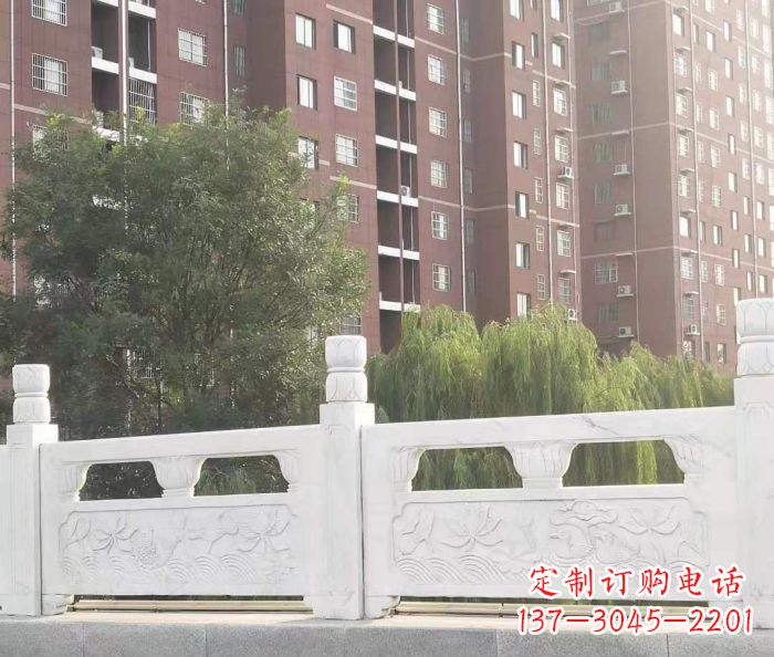 南阳园林汉白玉石浮雕栏板 (2)