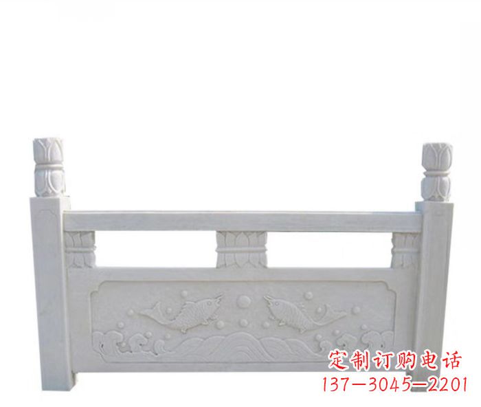 南阳园林汉白玉石浮雕栏板