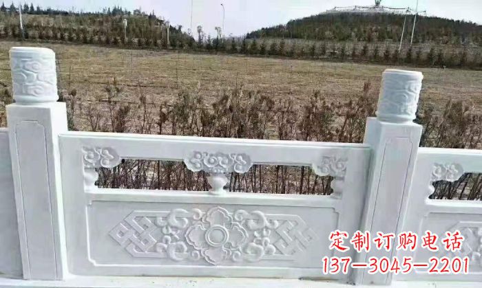 南阳园林汉白玉石浮雕栏板 (4)
