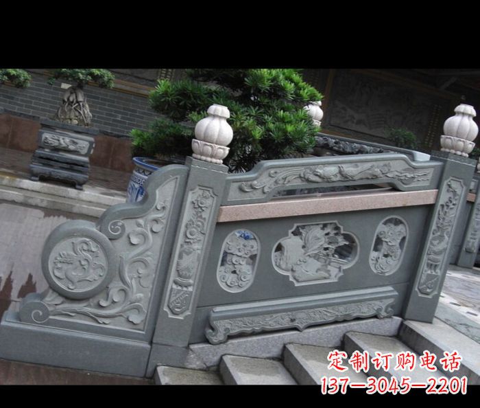 南阳园林景观大理石栏板雕塑 (6)