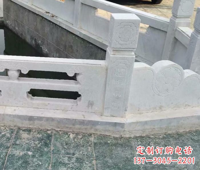 南阳园林景观大理石栏板雕塑 (7)
