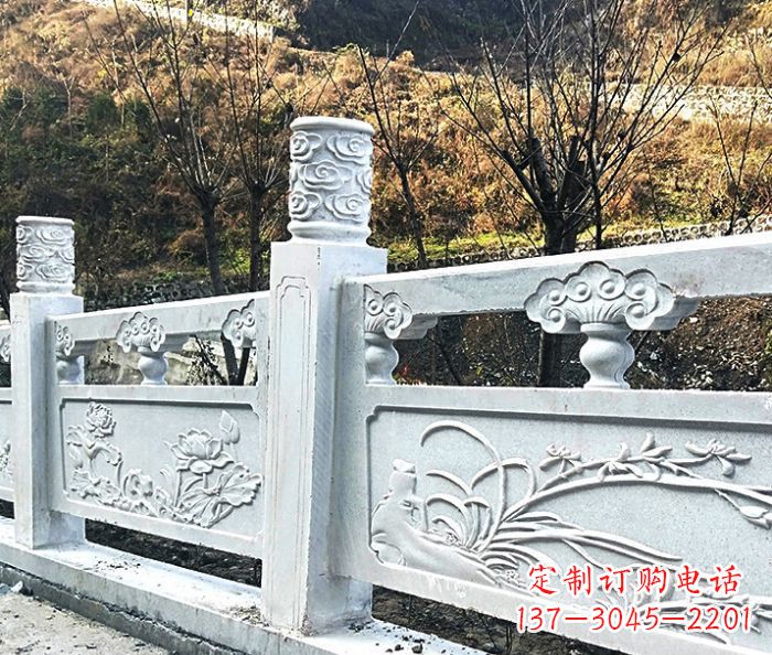 南阳园林景观大理石栏板石雕 (7)
