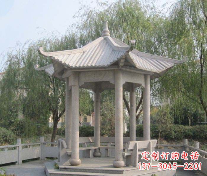 南阳园林景观大理石凉亭石雕