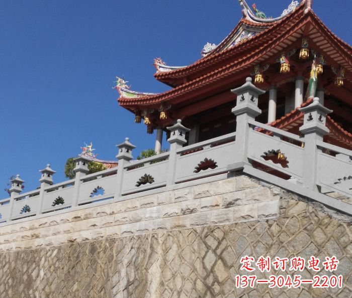 南阳园林景观大理石镂空莲花石栏板