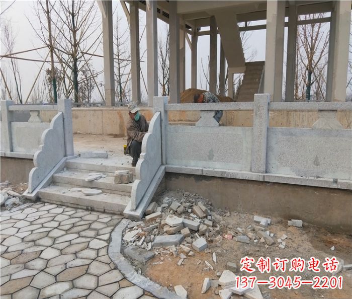 南阳园林景观大理石桥栏板石雕_2 (2)