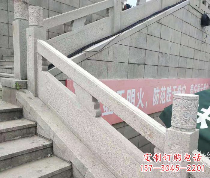 南阳园林景观大理石桥栏板石雕_1 (2)