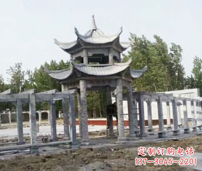 南阳园林景观多层凉亭石雕 (2)