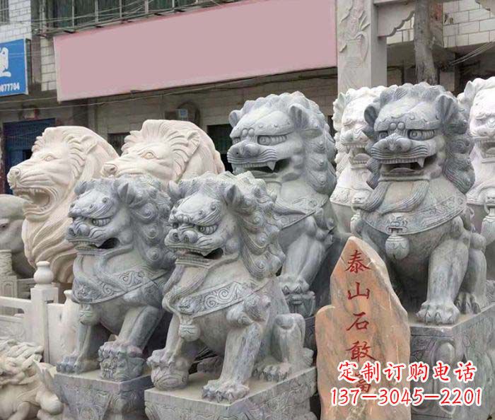 南阳园林景观仿古狮子石雕