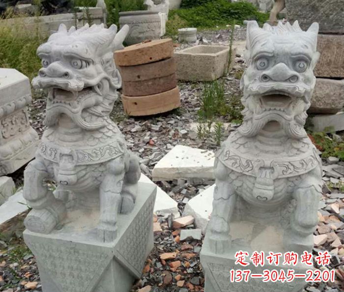 南阳园林景观仿古麒麟石雕
