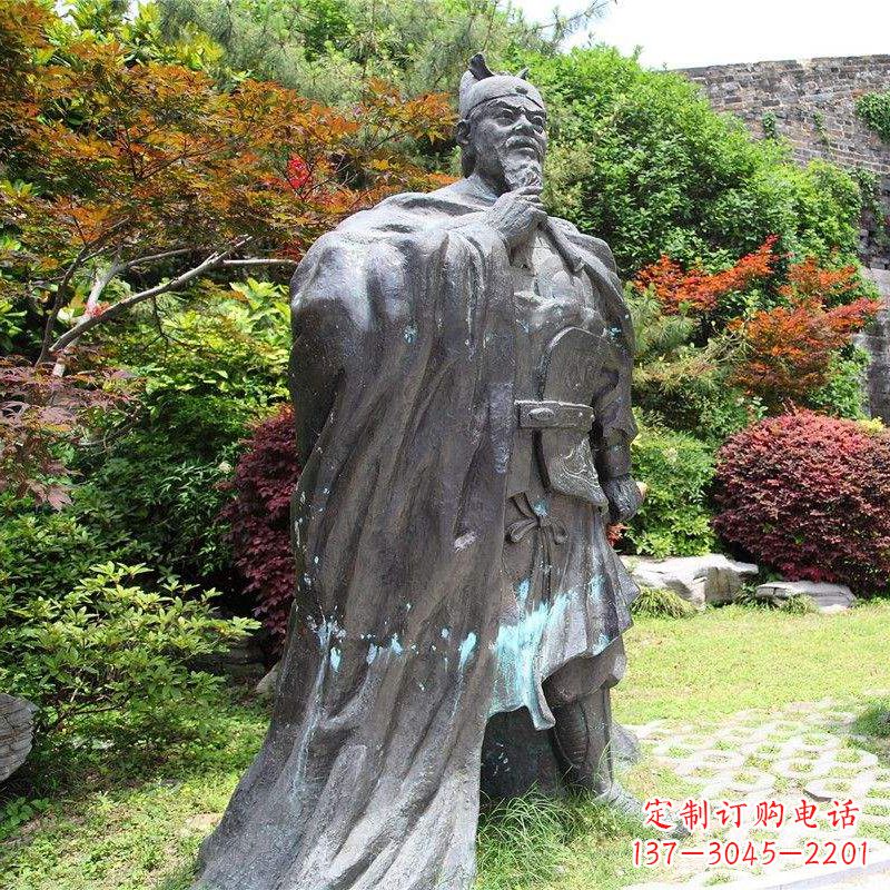 南阳园林历史人物明太祖朱元璋雕塑