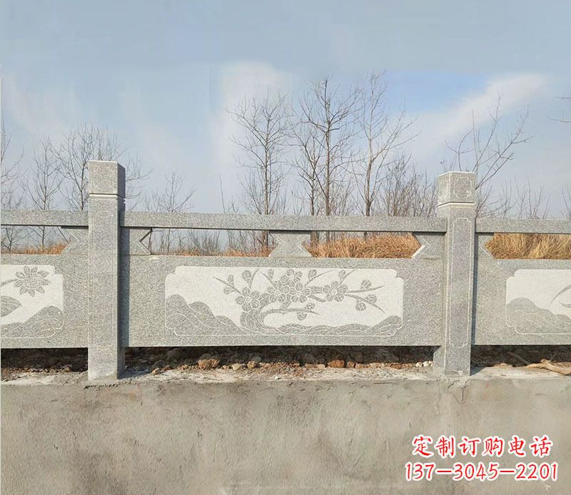 南阳园林梅花石浮雕栏板景观石雕