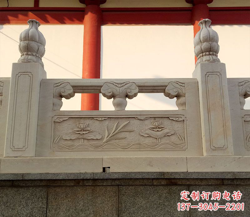 南阳园林石浮雕栏板景观石雕 (2)