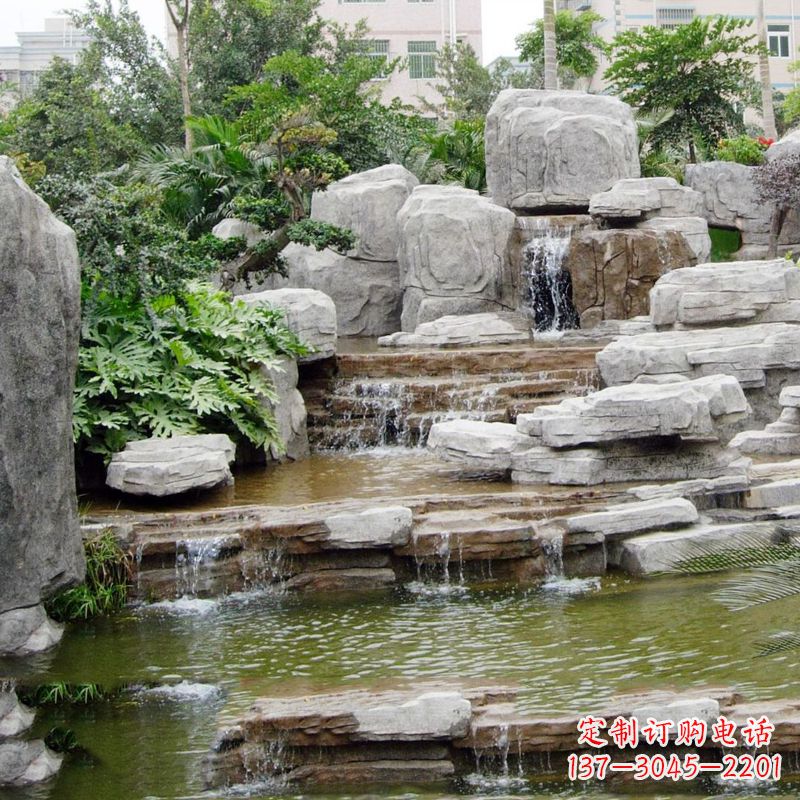 南阳园林石头假山流水