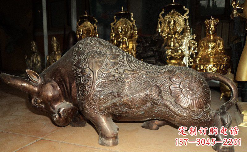 南阳园林拓荒牛景观铜雕