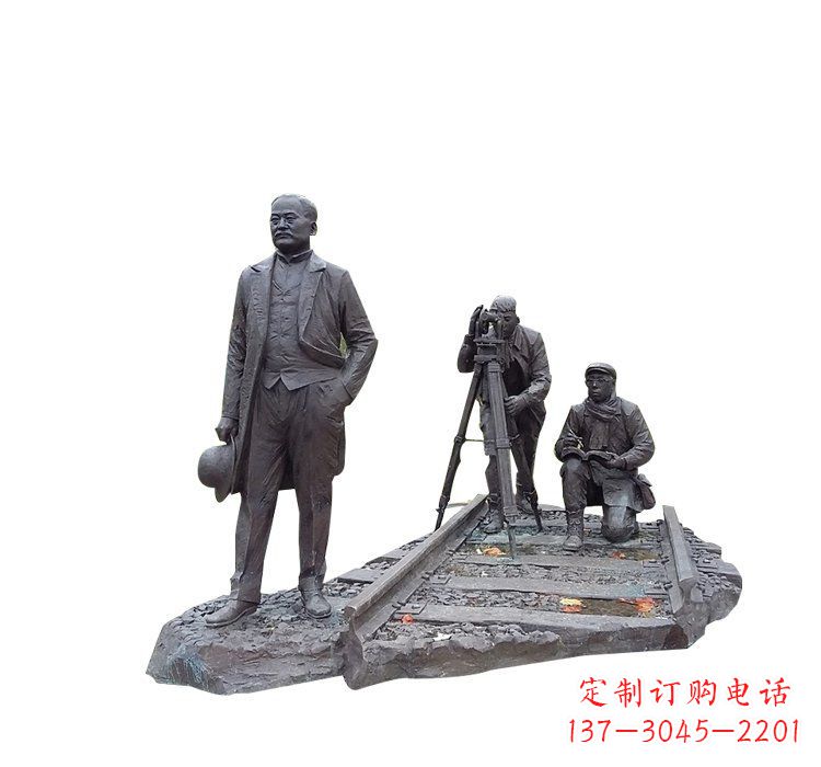 南阳詹天佑铜雕