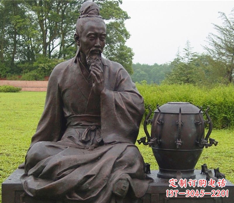 南阳张衡科学家铜雕
