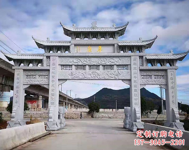 南阳张掖石雕牌坊雕刻