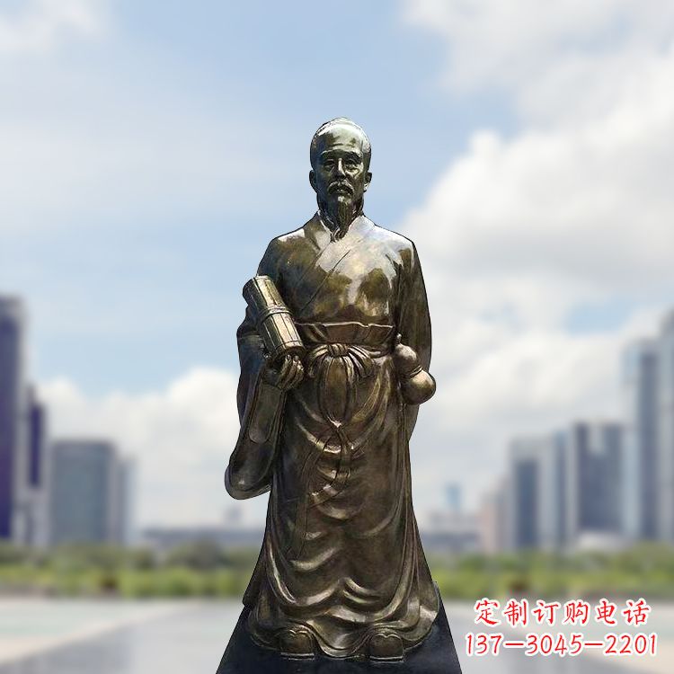 南阳张仲景仿铜玻璃钢雕塑