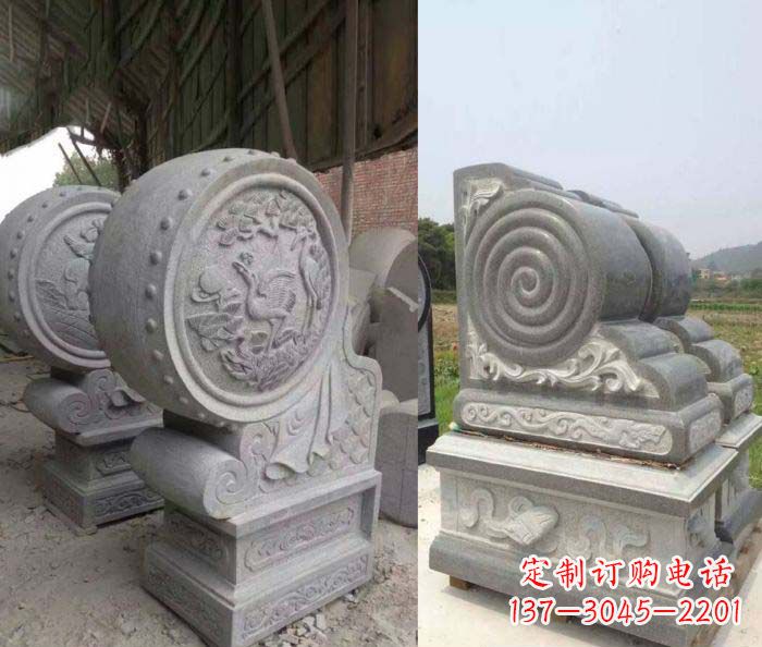 南阳招财抱鼓石大理石门墩