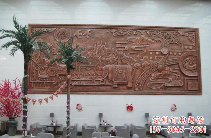 南阳招财进宝大象铜浮雕