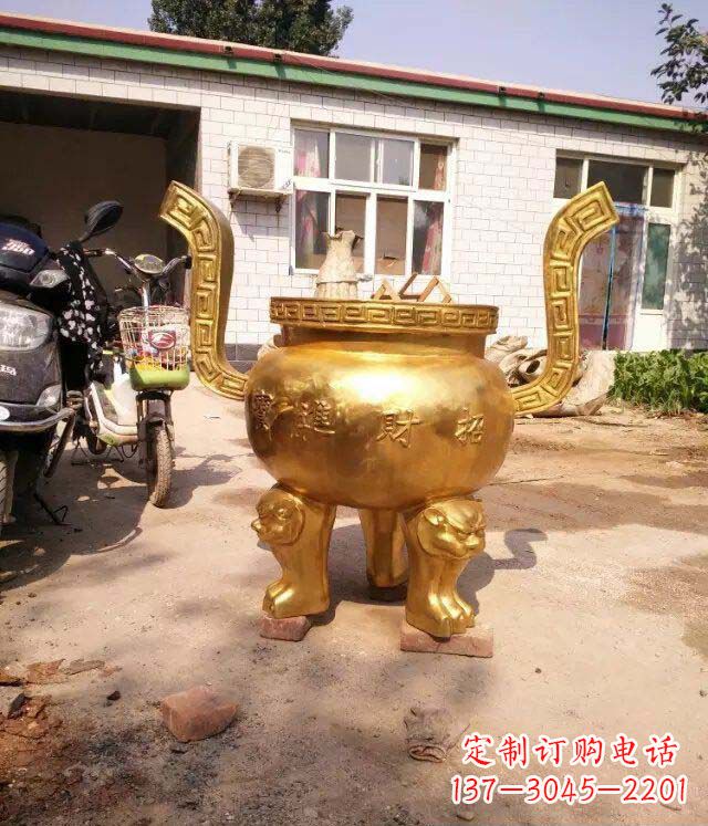 南阳招财进宝香炉寺庙铜雕