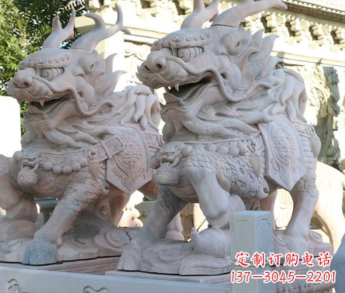 南阳招财瑞兽麒麟石雕 (2)